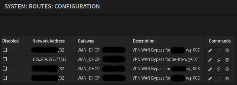 Static Route Sreenshot